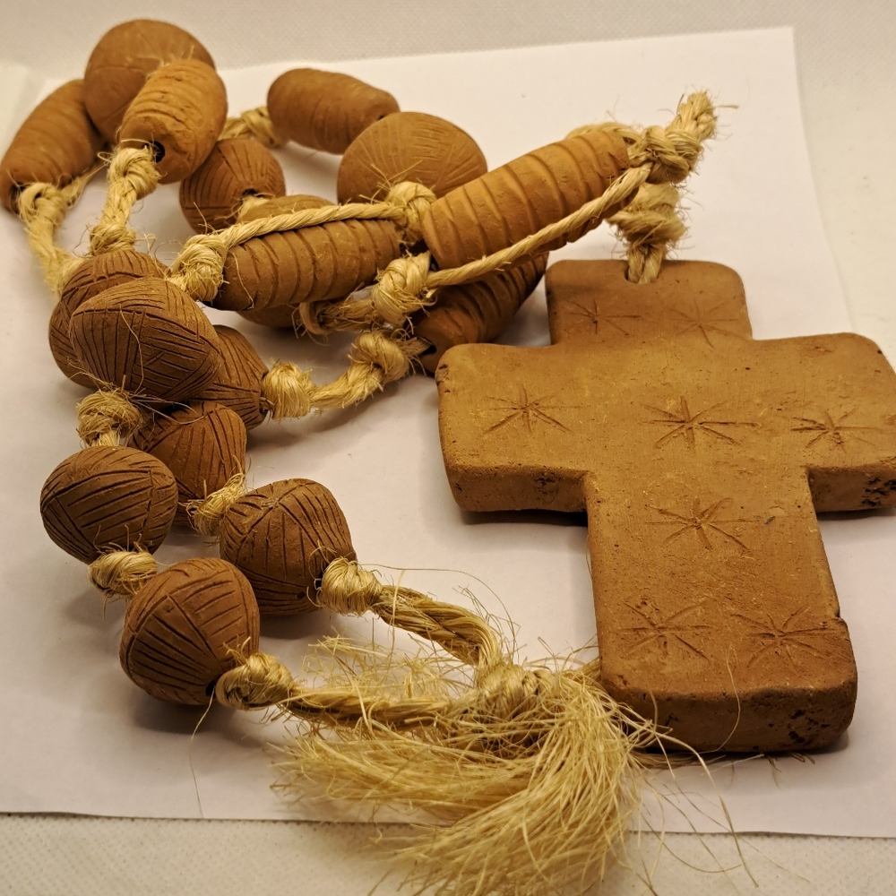 Deror Clay blessing Beads with Clay Cross.